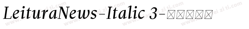 LeituraNews-Italic 3字体转换